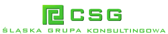 Logo firmy "CSG" ŚLĄSKA GRUPA KONSULTINGOWA SPÓŁKA AKCYJNA